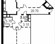 3-комнатная квартира площадью 110.8 кв.м, 1-й Нагатинский пр-д, корп.203 | цена 21 013 626 руб. | www.metrprice.ru