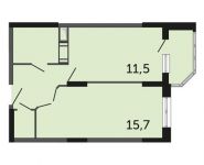 1-комнатная квартира площадью 41.1 кв.м, Северное шоссе, д.4 | цена 2 416 680 руб. | www.metrprice.ru