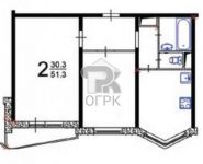 2-комнатная квартира площадью 51.7 кв.м, Госпитальный Вал ул., 5С7 | цена 12 500 000 руб. | www.metrprice.ru