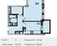 1-комнатная квартира площадью 51.7 кв.м, Рогожский Вал ул., 11 | цена 14 902 053 руб. | www.metrprice.ru