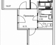 2-комнатная квартира площадью 60.01 кв.м, 2-я Муравская, корп.8 | цена 6 895 269 руб. | www.metrprice.ru