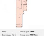 2-комнатная квартира площадью 68 кв.м, Богородский мкр, 14 | цена 3 814 993 руб. | www.metrprice.ru