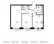 2-комнатная квартира площадью 51.2 кв.м, Реутовская улица, 3к2 | цена 5 053 440 руб. | www.metrprice.ru