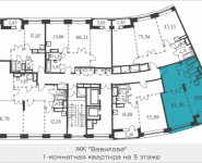 1-комнатная квартира площадью 61.3 кв.м, Вавилова, 69 | цена 14 112 390 руб. | www.metrprice.ru