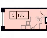 1-комнатная квартира площадью 18.3 кв.м,  | цена 3 010 222 руб. | www.metrprice.ru