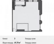 3-комнатная квартира площадью 69.8 кв.м, Новодмитровская ул., 5А | цена 13 286 112 руб. | www.metrprice.ru