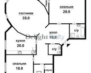 3-комнатная квартира площадью 133 кв.м, Погорельский пер., 6 | цена 147 933 000 руб. | www.metrprice.ru