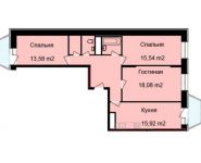3-комнатная квартира площадью 86 кв.м, Ясная ул., 7 | цена 5 862 130 руб. | www.metrprice.ru
