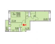 2-комнатная квартира площадью 58 кв.м, Почтовая ул., 1 | цена 2 950 605 руб. | www.metrprice.ru