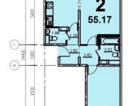 2-комнатная квартира площадью 55.17 кв.м, 5-й микрорайон, 18 | цена 2 874 357 руб. | www.metrprice.ru