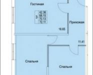 3-комнатная квартира площадью 72 кв.м, Муравская 2-я ул. | цена 6 604 475 руб. | www.metrprice.ru