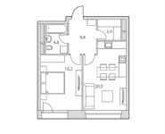 1-комнатная квартира площадью 51 кв.м, ул Гжатская, д. 9 | цена 13 622 916 руб. | www.metrprice.ru