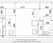 1-комнатная квартира площадью 24.9 кв.м, бульвар Космонавтов, корп.14 | цена 2 556 160 руб. | www.metrprice.ru