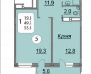 1-комнатная квартира площадью 55 кв.м, Ленинский пр-т, 18 | цена 5 527 347 руб. | www.metrprice.ru