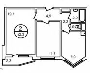 2-комнатная квартира площадью 52 кв.м, Самуила Маршака ул., 22 | цена 7 200 000 руб. | www.metrprice.ru