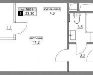 0-комнатная квартира площадью 23.3 кв.м, Родниковая ул. | цена 2 912 500 руб. | www.metrprice.ru