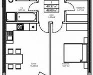 1-комнатная квартира площадью 49.4 кв.м, Автозаводская ул., 23к2 | цена 9 573 534 руб. | www.metrprice.ru