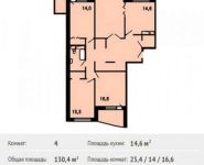 4-комнатная квартира площадью 130.4 кв.м, Павшинский бульвар, 32 | цена 11 174 200 руб. | www.metrprice.ru