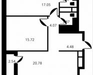 2-комнатная квартира площадью 72.38 кв.м, Новоалексеевская, 16с7 | цена 15 677 350 руб. | www.metrprice.ru