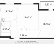 2-комнатная квартира площадью 52.05 кв.м, Вешняковская | цена 7 651 350 руб. | www.metrprice.ru