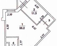 1-комнатная квартира площадью 55 кв.м, Минская ул., 1ГК2 | цена 25 600 000 руб. | www.metrprice.ru