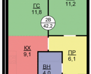 2-комнатная квартира площадью 42.8 кв.м, Бачуринская, корп.3 | цена 5 082 500 руб. | www.metrprice.ru