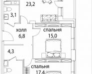 3-комнатная квартира площадью 80 кв.м, Юго-Восточный административный округ, район Лефортово, жилой квартал Символ, к4 | цена 14 796 540 руб. | www.metrprice.ru