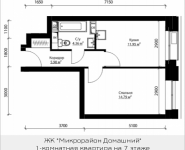 1-комнатная квартира площадью 37.1 кв.м, ул. Донецкая, 30, корп.2 | цена 4 529 725 руб. | www.metrprice.ru