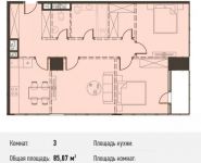 3-комнатная квартира площадью 85.1 кв.м, Новодмитровская ул., 5А | цена 11 909 800 руб. | www.metrprice.ru