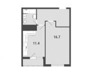 1-комнатная квартира площадью 41.7 кв.м, Чоботовская улица, 1 | цена 5 824 822 руб. | www.metrprice.ru