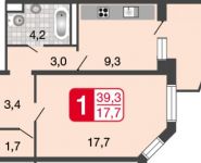 1-комнатная квартира площадью 39 кв.м, Базовская ул., 15С1 | цена 5 524 000 руб. | www.metrprice.ru