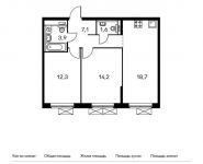 2-комнатная квартира площадью 57.8 кв.м, Институтская 2-я ул, вл6с12 | цена 7 918 600 руб. | www.metrprice.ru