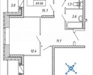 3-комнатная квартира площадью 69.5 кв.м, Дружбы, 3, корп.34 | цена 5 737 572 руб. | www.metrprice.ru