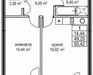 1-комнатная квартира площадью 50.4 кв.м, Автозаводская ул., 23к1 | цена 9 176 440 руб. | www.metrprice.ru