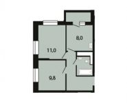 2-комнатная квартира площадью 40.1 кв.м, Заречная улица, 23 | цена 3 870 245 руб. | www.metrprice.ru