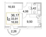 1-комнатная квартира площадью 36 кв.м, Советская ул., 6 | цена 2 128 600 руб. | www.metrprice.ru