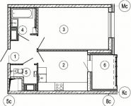 1-комнатная квартира площадью 35.2 кв.м, улица Игоря Мерлушкина, 1 | цена 3 408 732 руб. | www.metrprice.ru