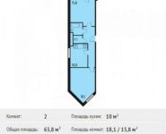 2-комнатная квартира площадью 63.8 кв.м,  | цена 4 717 400 руб. | www.metrprice.ru