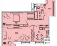 2-комнатная квартира площадью 71.36 кв.м, Рязанский проспект, 2, корп.Б2 | цена 12 143 688 руб. | www.metrprice.ru