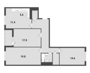 3-комнатная квартира площадью 91.2 кв.м, Чоботовская ул., 1 | цена 12 441 504 руб. | www.metrprice.ru