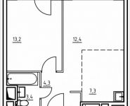 2-комнатная квартира площадью 41.4 кв.м, 1-й Грайвороновский пр, 1 стр 1 | цена 5 319 900 руб. | www.metrprice.ru