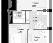3-комнатная квартира площадью 55.2 кв.м, Сущёвский Вал, 49С1, корп.1 | цена 9 250 000 руб. | www.metrprice.ru