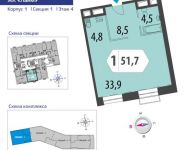 1-комнатная квартира площадью 51.8 кв.м, Староалексеевская улица, вл5 | цена 11 963 787 руб. | www.metrprice.ru