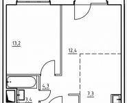 2-комнатная квартира площадью 41.8 кв.м, 1-й Грайвороновский пр, 1 стр 1 | цена 5 601 200 руб. | www.metrprice.ru