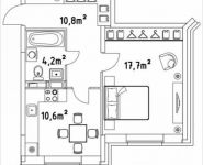 1-комнатная квартира площадью 43.3 кв.м, Строителей ул. | цена 1 861 900 руб. | www.metrprice.ru