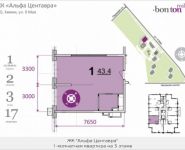 1-комнатная квартира площадью 43.6 кв.м, 9 мая, корп.1 | цена 4 578 000 руб. | www.metrprice.ru