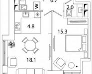 2-комнатная квартира площадью 51 кв.м, Рязанский просп. | цена 8 533 351 руб. | www.metrprice.ru