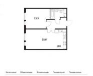 2-комнатная квартира площадью 46.4 кв.м, Варшавское шоссе, 141к11 | цена 7 410 080 руб. | www.metrprice.ru