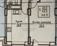 1-комнатная квартира площадью 46 кв.м, посёлок Совхоза имени Ленина, 19Б | цена 5 200 000 руб. | www.metrprice.ru