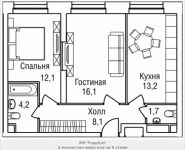 2-комнатная квартира площадью 56 кв.м, 3-й Силикатный проезд, вл. 4, корп. 2 | цена 10 143 055 руб. | www.metrprice.ru